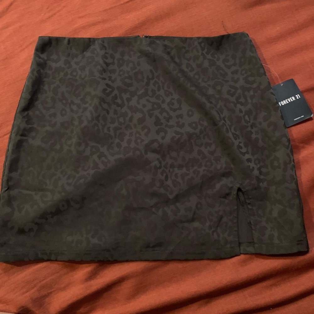 Black Cheetah Mini Skirt